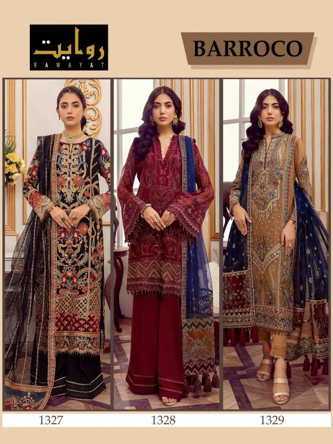 Rawayat Barroco New Designer Festive Wear Heavy Embroidery Pakistani Salwar Kameez